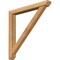 Ekena Millwork Traditional Slat Rough Sawn Bracket w/ Offset Brace, Western Red Cedar, 6"W x 48"D x 48"H BKT0604X48X48TRA06RWR - alternate 1